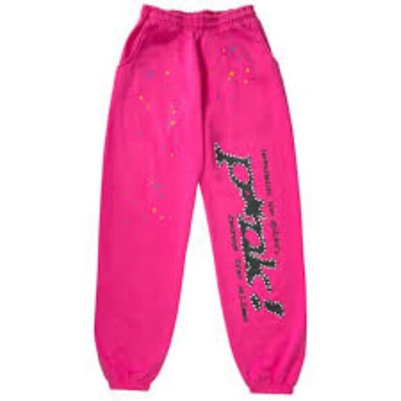 Sp5der/Spider Worldwide SP5DER P*INK LOGO PRINT SWEATPANTS - Picture 1 of 1